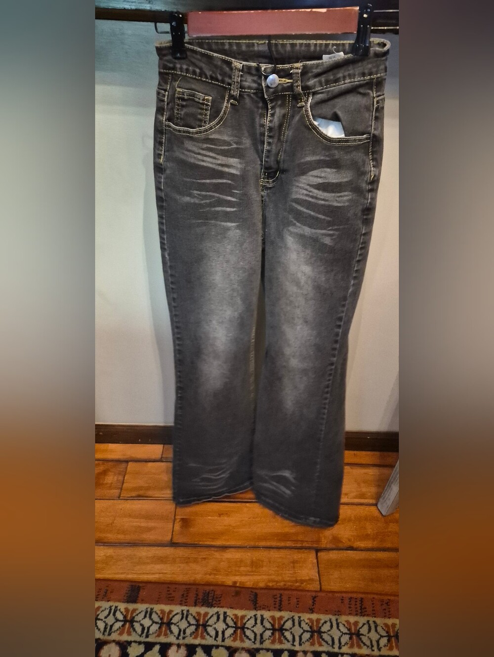 Women’s Washed Black Bootcut Jeans